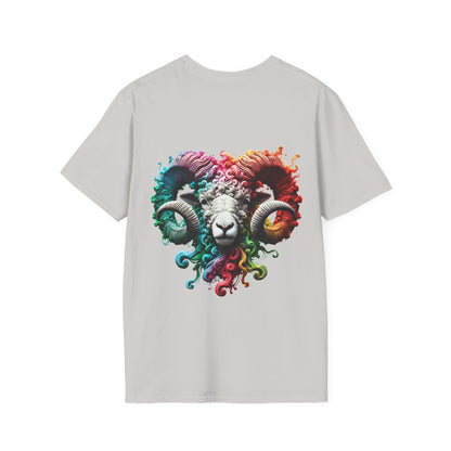 Aries Zodiac T-Shirt | Bold Ram Front & Back Graphic Tee