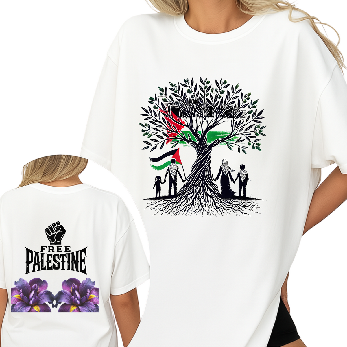 Free Palestine T-Shirt | Palestinian Solidarity Graphic Tee