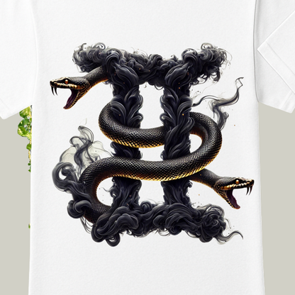Gemini Zodiac T-Shirt | Dual Personality Front & Back Graphic Tee