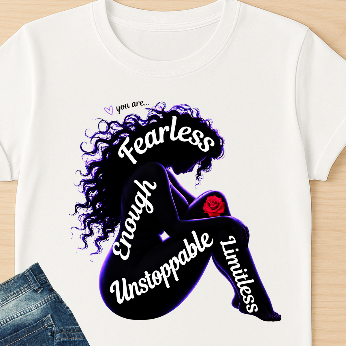 Fearless Women's Empowerment T-Shirt, Strong, Unstoppable & Limitless Tee