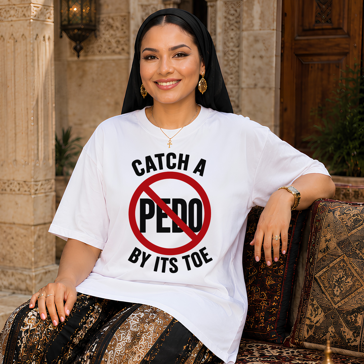 Catch a Pedo by Its Toe T-Shirt | Anti-Predator Awareness Graphic Tee