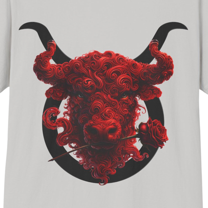 Taurus Zodiac T-Shirt | Red Bull Front & Back Graphic Tee