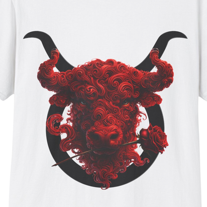 Taurus Zodiac T-Shirt | Red Bull Front & Back Graphic Tee
