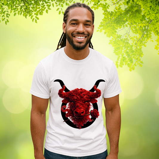 Taurus Zodiac T-Shirt | Red Bull Front & Back Graphic Tee