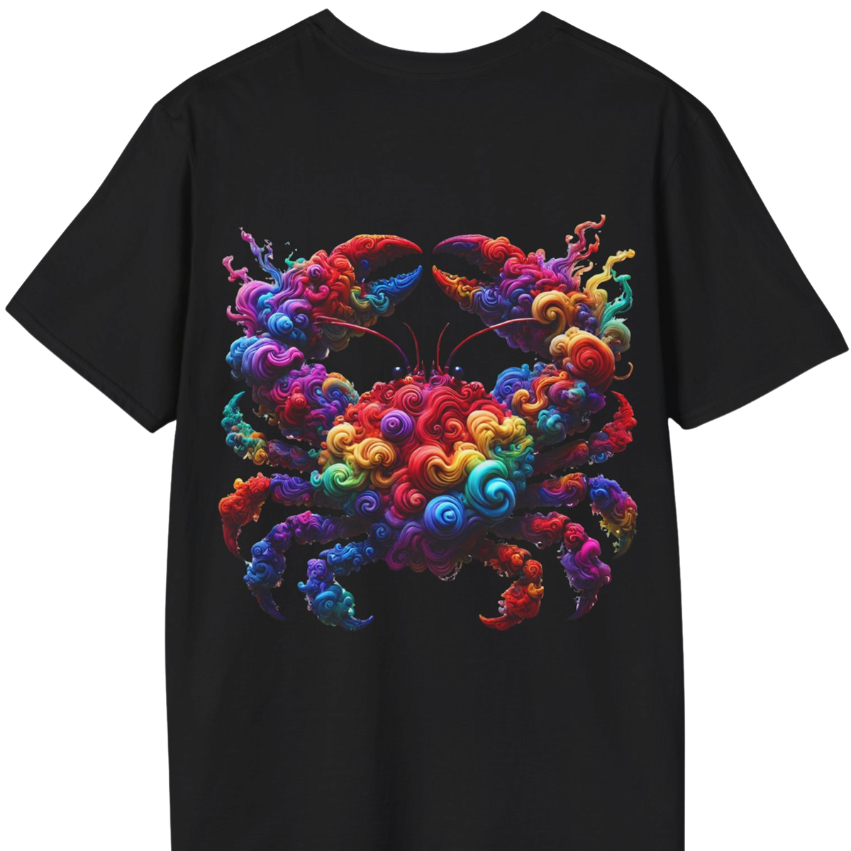 Cancer Zodiac T-Shirt | Colorful Crab Front & Back Graphic Tee