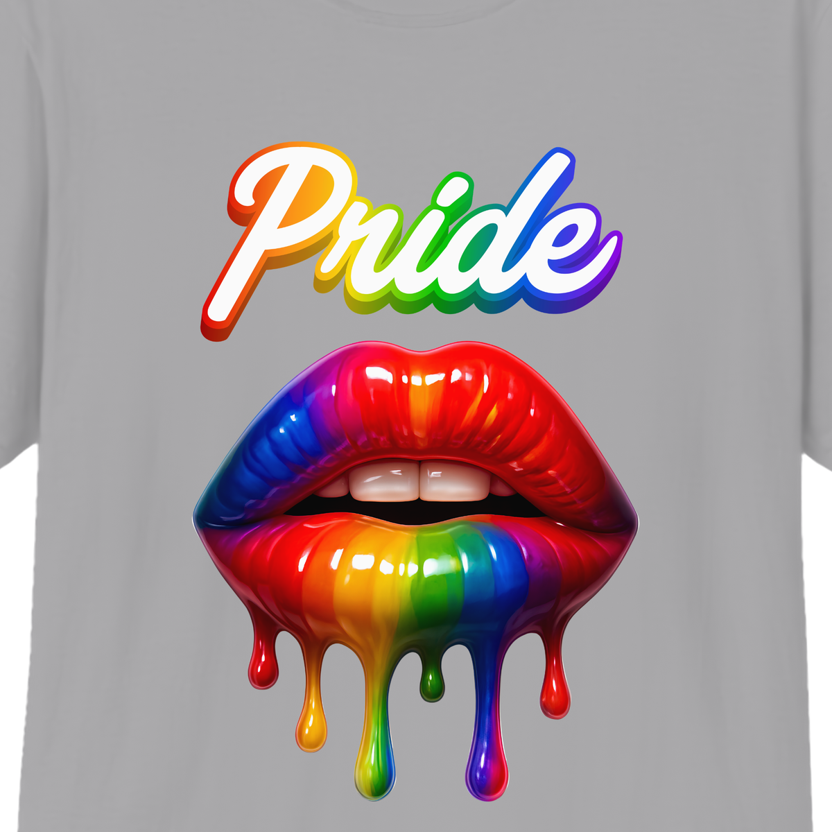 Pride Rainbow Lips T-Shirt | LGBTQ+ Pride Graphic Tee