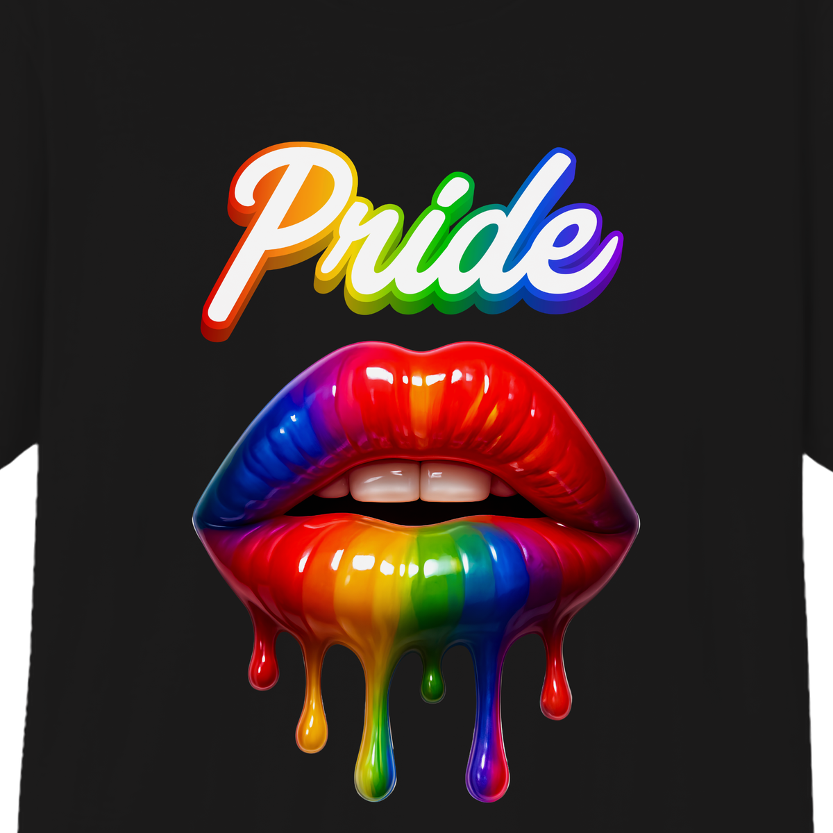 Pride Rainbow Lips T-Shirt | LGBTQ+ Pride Graphic Tee