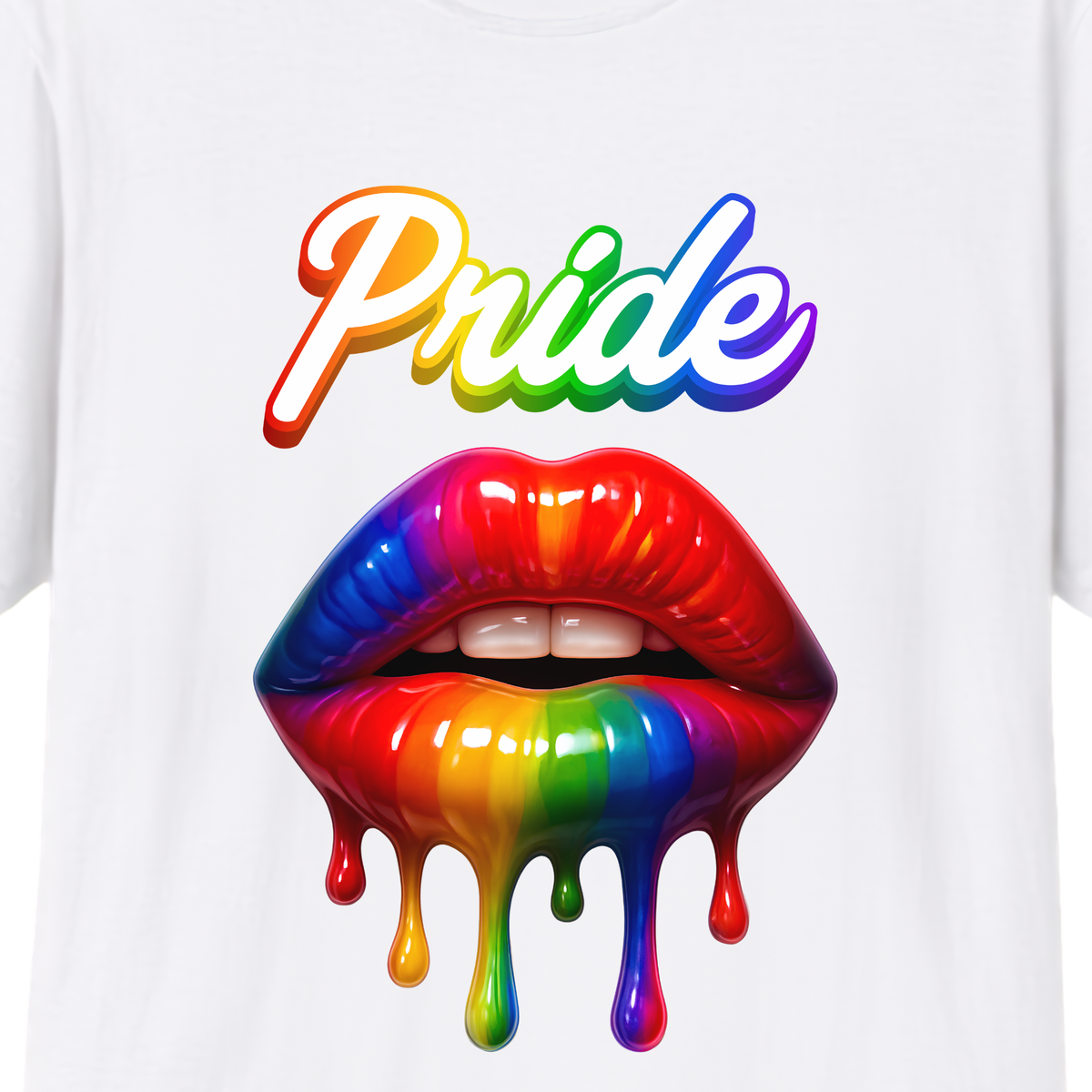 Pride Rainbow Lips T-Shirt | LGBTQ+ Pride Graphic Tee