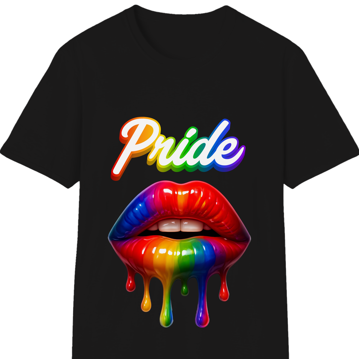Pride Rainbow Lips T-Shirt | LGBTQ+ Pride Graphic Tee