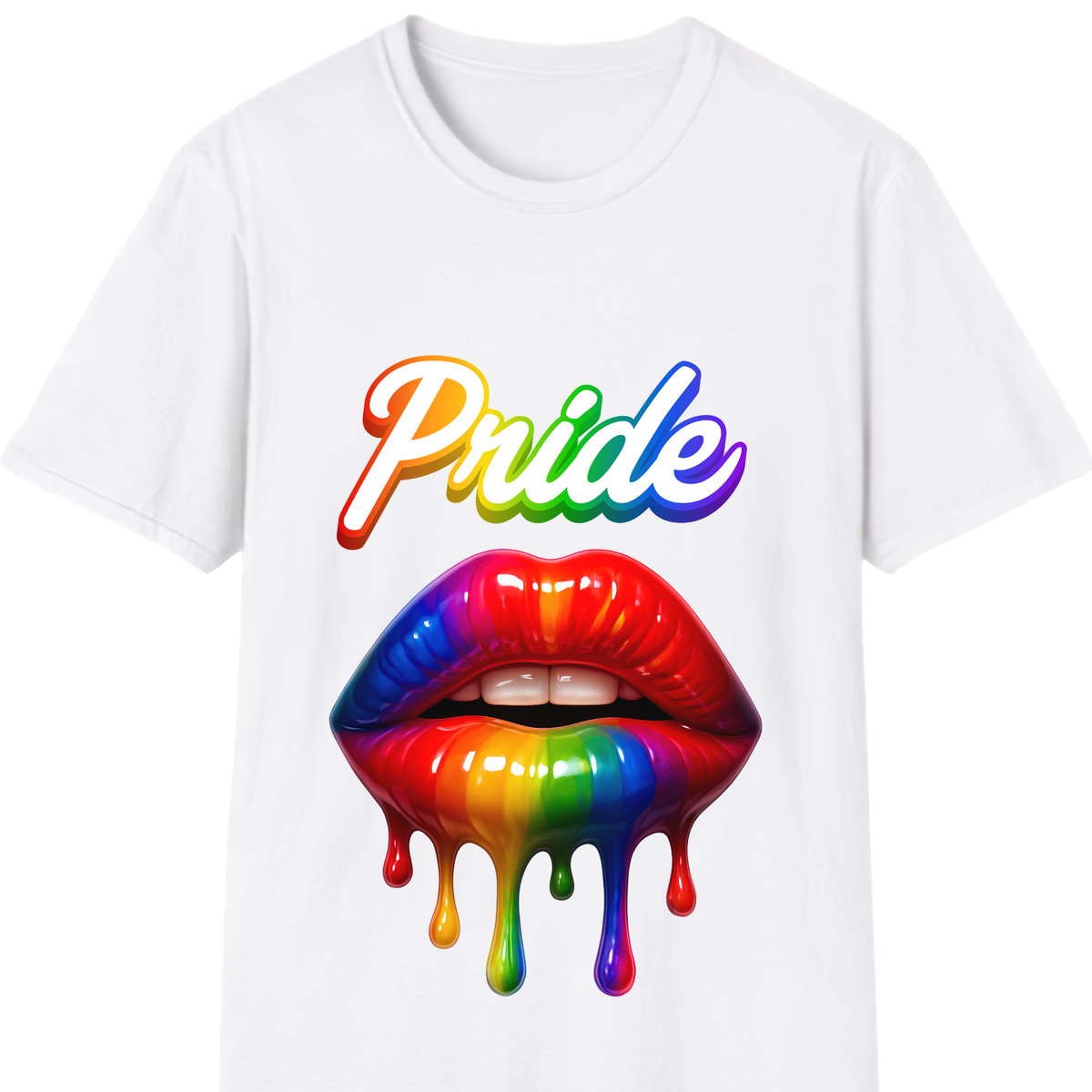 Pride Rainbow Lips T-Shirt | LGBTQ+ Pride Graphic Tee