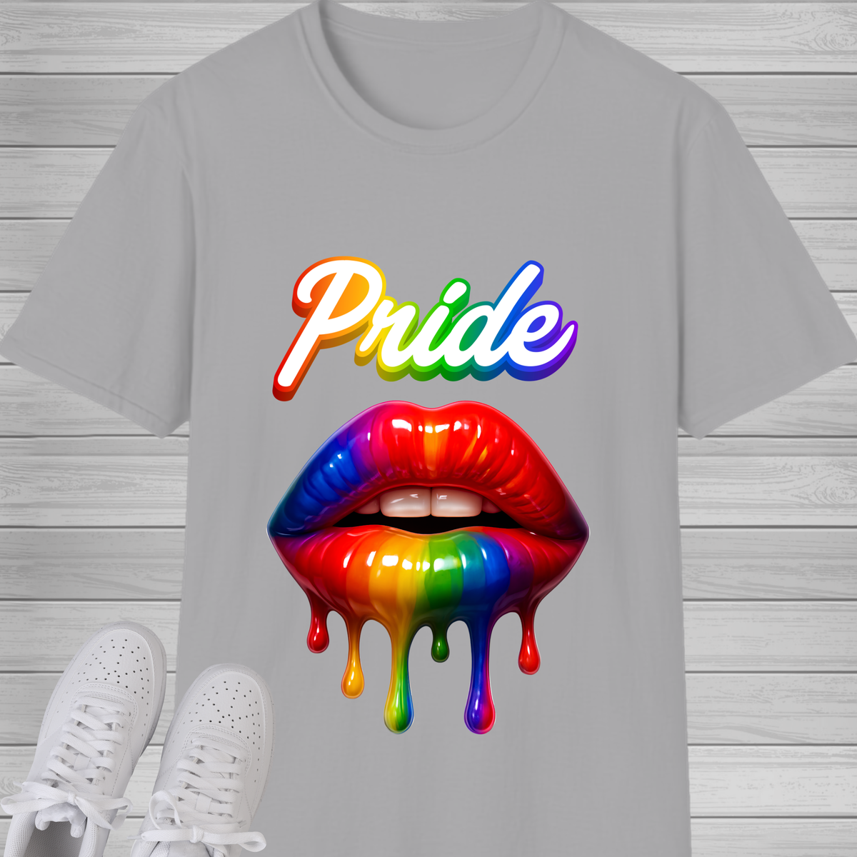 Pride Rainbow Lips T-Shirt | LGBTQ+ Pride Graphic Tee