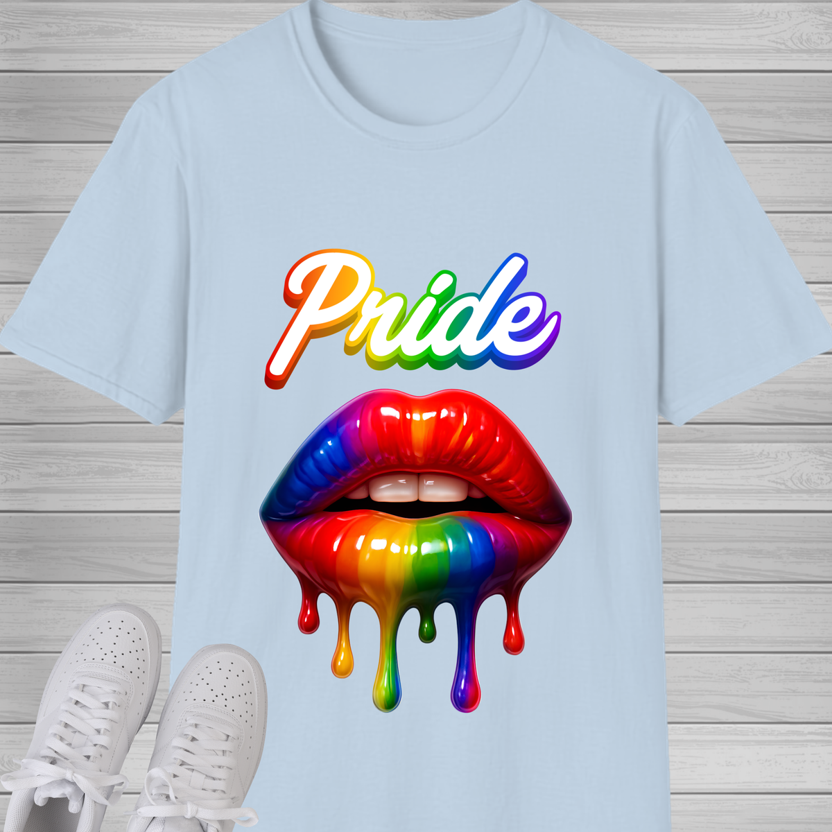 Pride Rainbow Lips T-Shirt | LGBTQ+ Pride Graphic Tee
