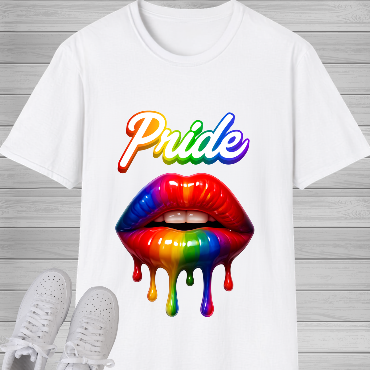 Pride Rainbow Lips T-Shirt | LGBTQ+ Pride Graphic Tee