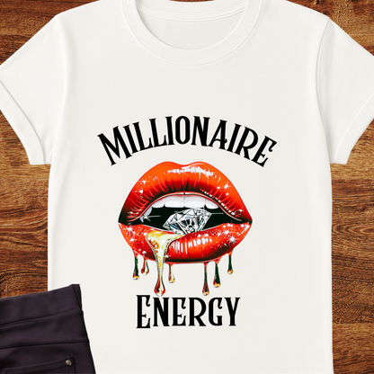 Millionaire Energy T-Shirt | Bold Money Mindset Graphic Tee
