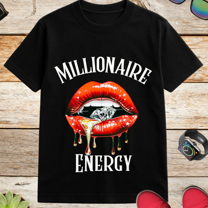 Millionaire Energy T-Shirt | Bold Money Mindset Graphic Tee