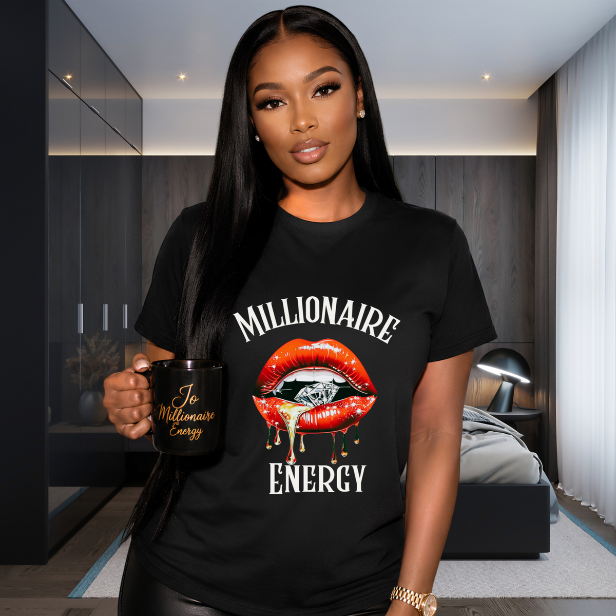 Millionaire Energy T-Shirt | Bold Money Mindset Graphic Tee