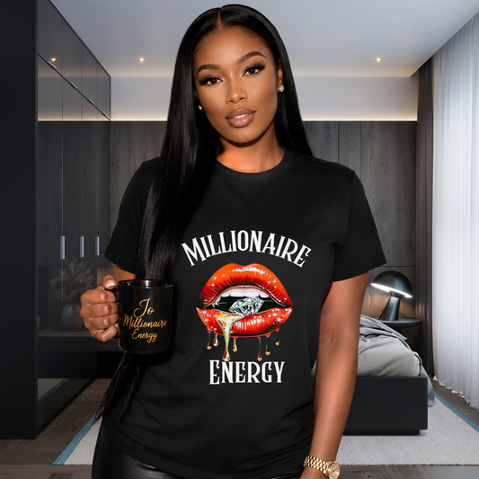 Millionaire Energy T-Shirt | Bold Money Mindset Graphic Tee