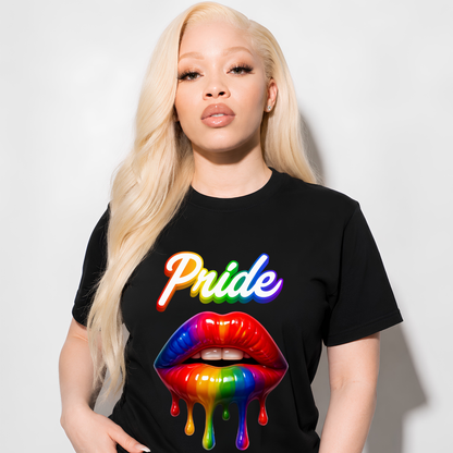 Pride Rainbow Lips T-Shirt | LGBTQ+ Pride Graphic Tee