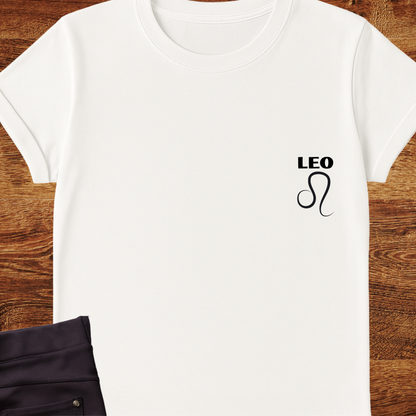 Leo Zodiac T-Shirt | Lion Front & Back Graphic Tee