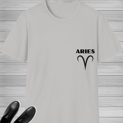 Aries Zodiac T-Shirt | Bold Ram Front & Back Graphic Tee