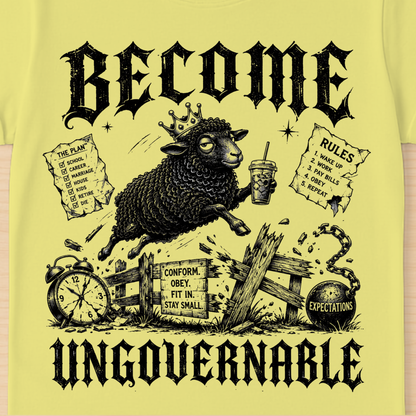 Become Ungovernable T-Shirt | Bold Rebel Statement Graphic Tee