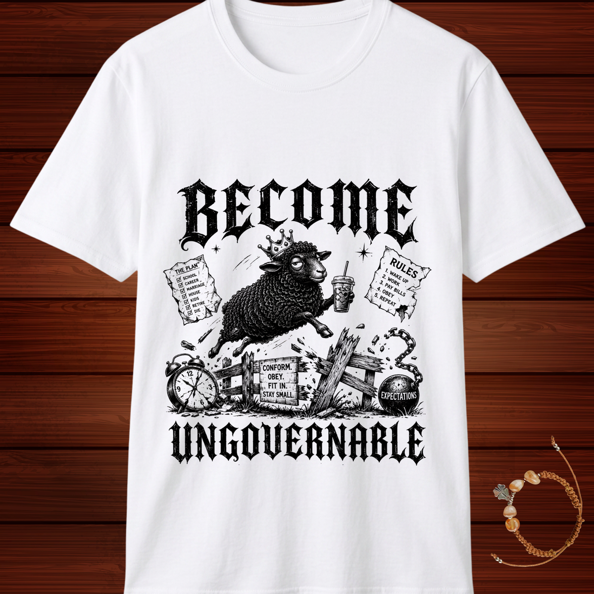 Become Ungovernable T-Shirt | Bold Rebel Statement Graphic Tee