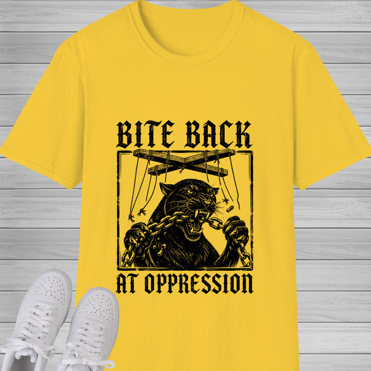Bite Back at Oppression T-Shirt | Bold Resistance Graphic Tee
