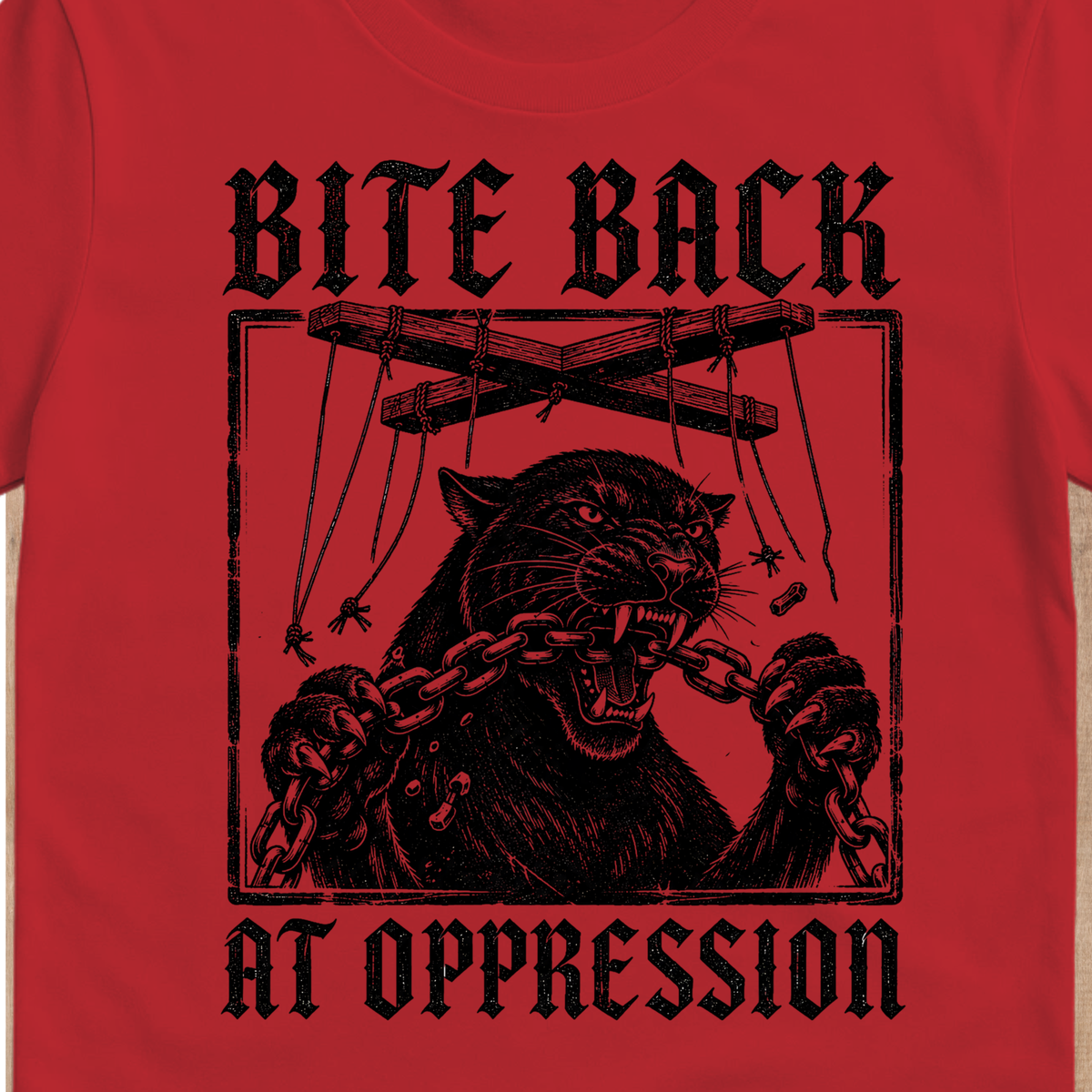 Bite Back at Oppression T-Shirt | Bold Resistance Graphic Tee
