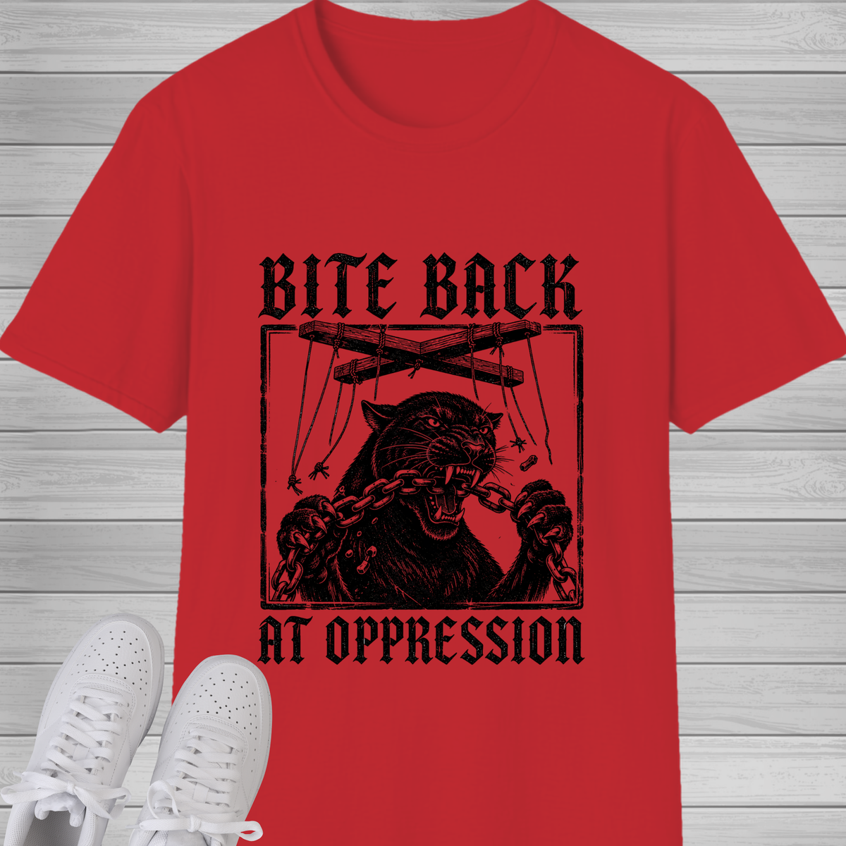Bite Back at Oppression T-Shirt | Bold Resistance Graphic Tee