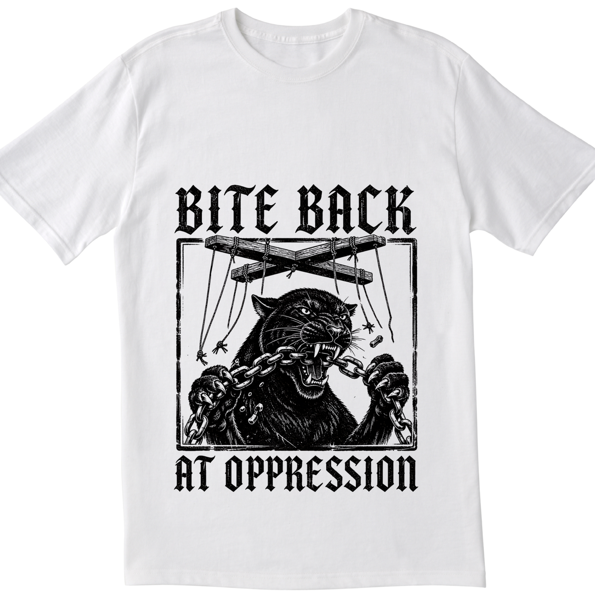 Bite Back at Oppression T-Shirt | Bold Resistance Graphic Tee
