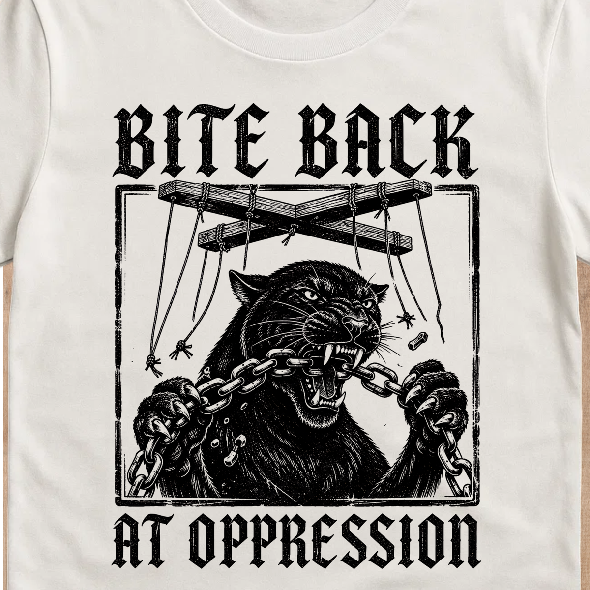 Bite Back at Oppression T-Shirt | Bold Resistance Graphic Tee