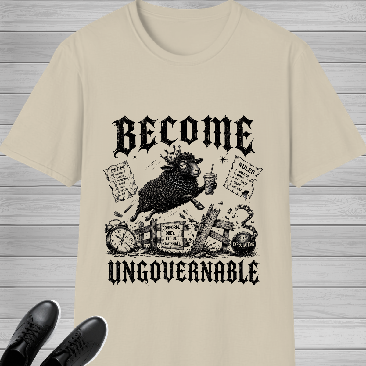 Become Ungovernable T-Shirt | Bold Rebel Statement Graphic Tee