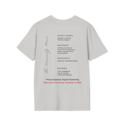 Acquire Humanity T-Shirt | Inspirational Front & Back Statement Tee