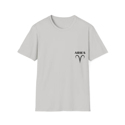 Aries Zodiac T-Shirt | Bold Ram Front & Back Graphic Tee