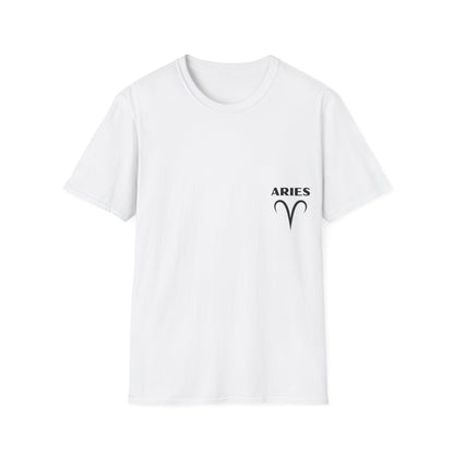Aries Zodiac T-Shirt | Bold Ram Front & Back Graphic Tee